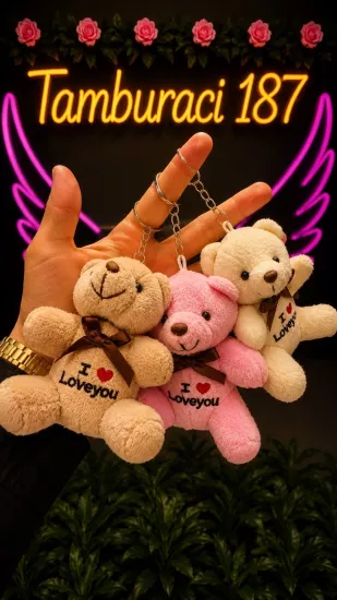 I Love You Peluş Ayıcık Anahtarlık 12’li Paket | Toptan Peluş Anahtarlık