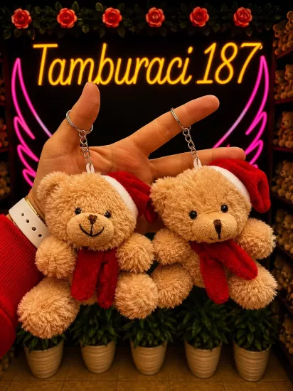 Yılbaşı Peluş Ayıcık Anahtarlık 12’li Paket | Toptan Peluş Anahtarlık