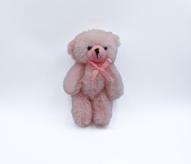 12 CM TÜYLÜ PEMBE AYI ( 12ADET)
