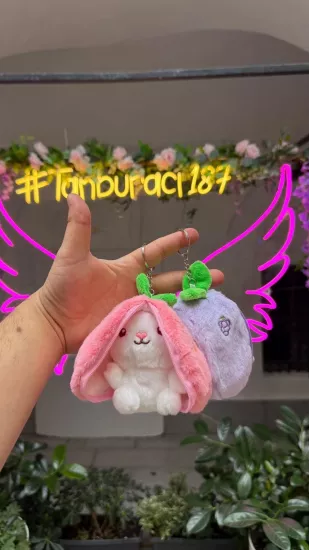 Fermuarlı Havuç Peluş Tavşan Anahtarlık 12’li Paket | Toptan Peluş Anahtarlık - Ayıcık Dünyası