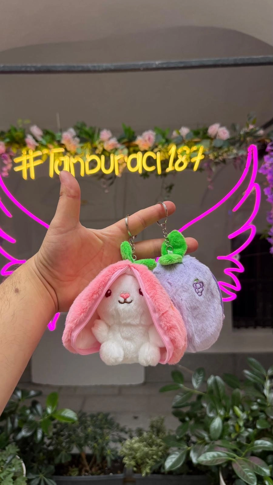 Fermuarlı Havuç Peluş Tavşan Anahtarlık 12’li Paket | Toptan Peluş Anahtarlık